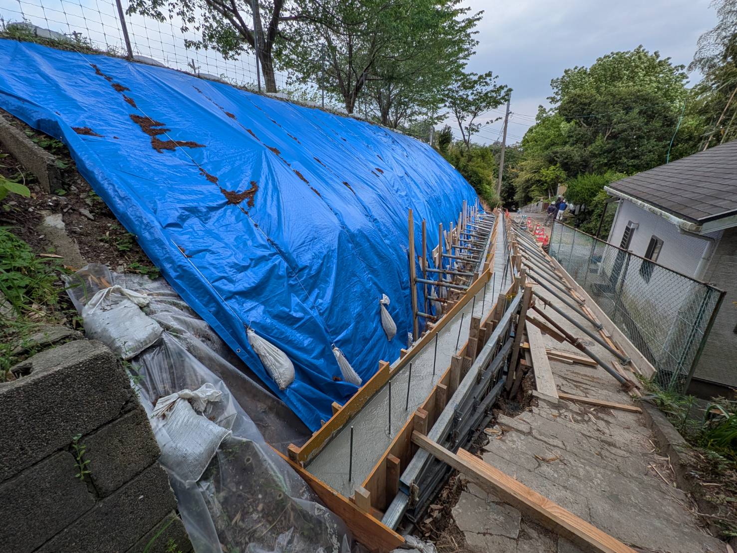 足元土留め改修の型枠